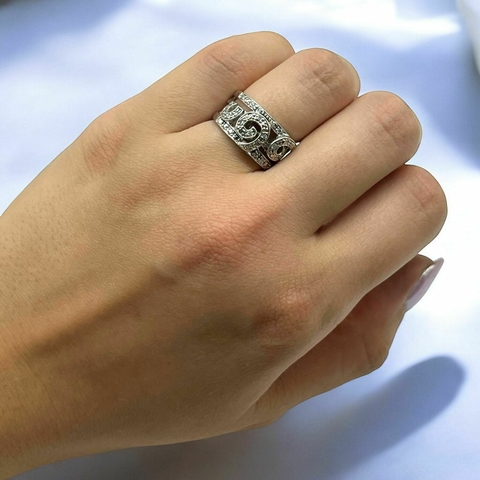 6.3 Anillo Cubics - Ultimas Unidades Plata R 925
