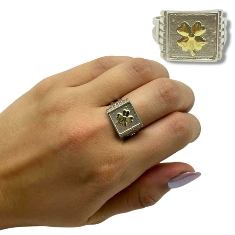 4.3 gr Anillo Trébol - Ultimas Unidades Plata y oro