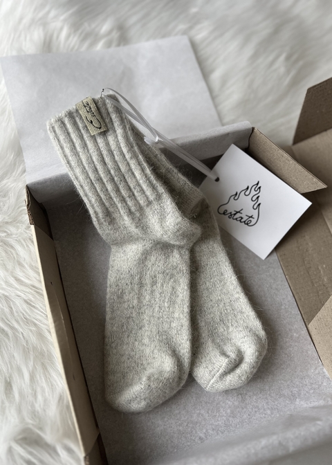 Creamy Socks Punto Morley - medias de lana