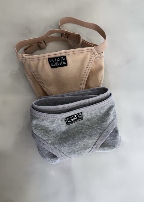 PACK X 2 - #8 Nude + Grey. Basic panties & baby panties