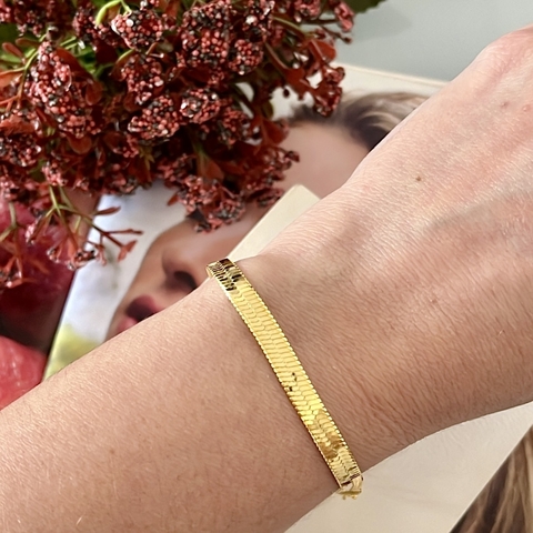 P0009 - pulseira fita folheada