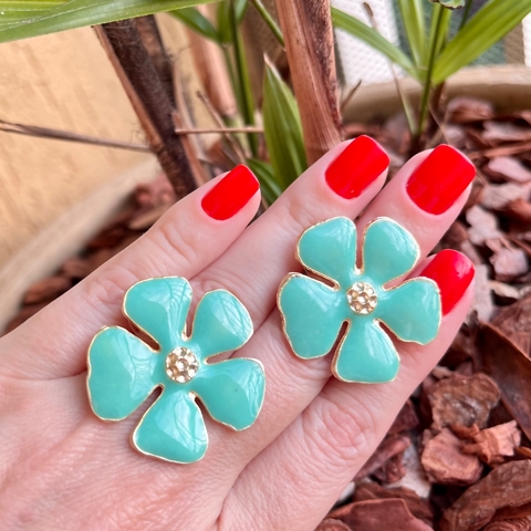 br0098 - brinco esmaltado folheado
