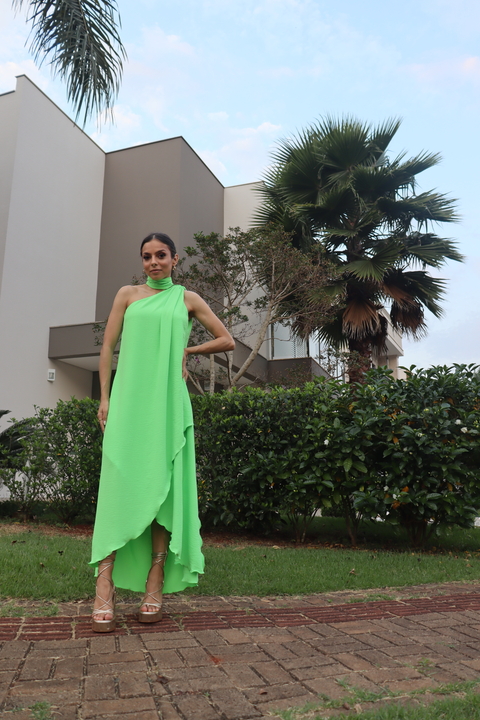 VESTIDO AFRODITE VERDE LIMÃO