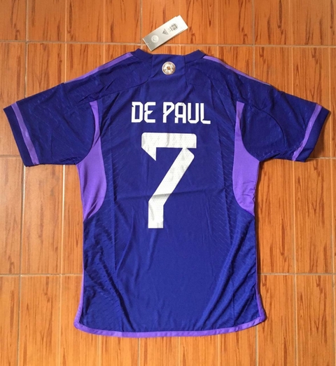Camiseta adidas Argentina HeatRdy Suplente Violeta De Paul 7 2022 2023 Qatar - comprar online