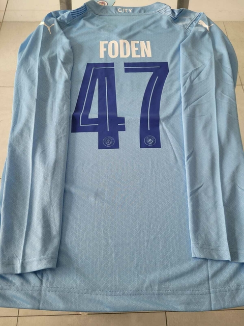 Camiseta Puma Manchester City Manga Larga Titular Foden 47 2023 2024 Match