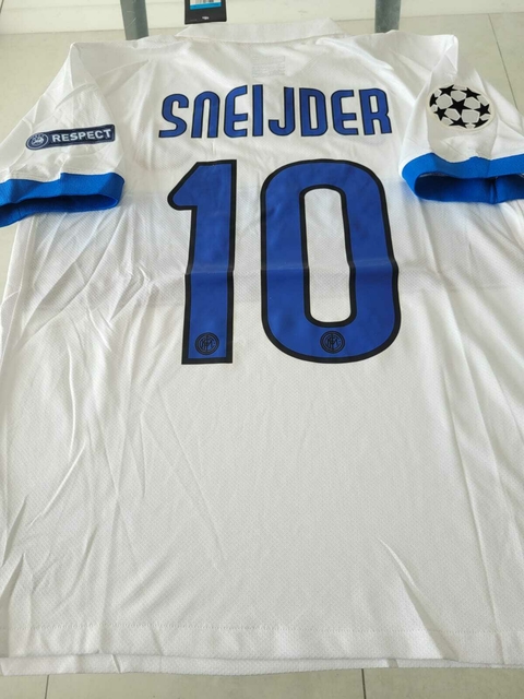 Camiseta Nike Retro Inter Suplente Blanca #10 Sneijder 2009 2010