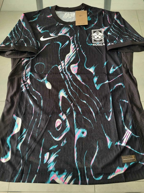 Camiseta Nike Vaporknit Corea Negra 2024 2025 Match