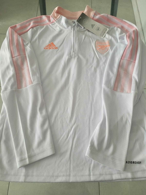 Buzo Adidas Niños Arsenal Blanco y Rosa 2023 2024 Entrenamiento
