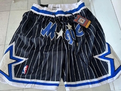 Short NBA Orlando Magics Negro y Azul Con Bolsillos Basquet