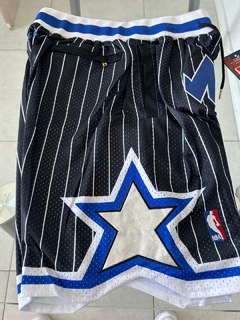 Short NBA Orlando Magics Negro y Azul Con Bolsillos Basquet - comprar online