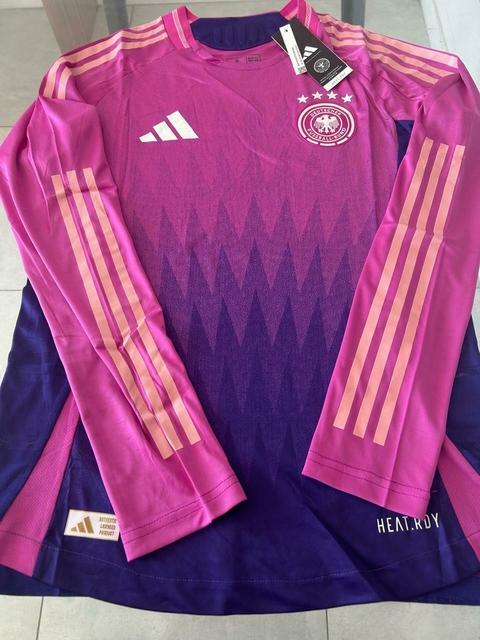 Camiseta Adidas HeatRdy Alemania Manga Larga Suplente Rosa y Violeta 2024 2025 Match