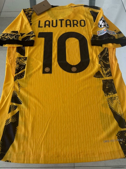 Camiseta Nike Vaporknit Inter Suplente Amarilla Lautaro Martinez 10 2024 2025 Match - comprar online