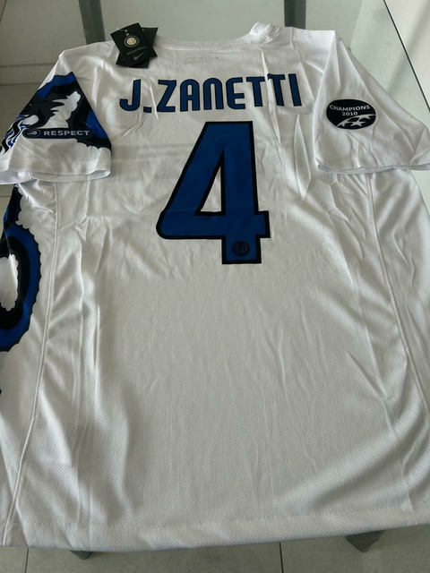 Camiseta Nike Inter Retro Blanca Zanetti 4 2009 2010 - comprar online
