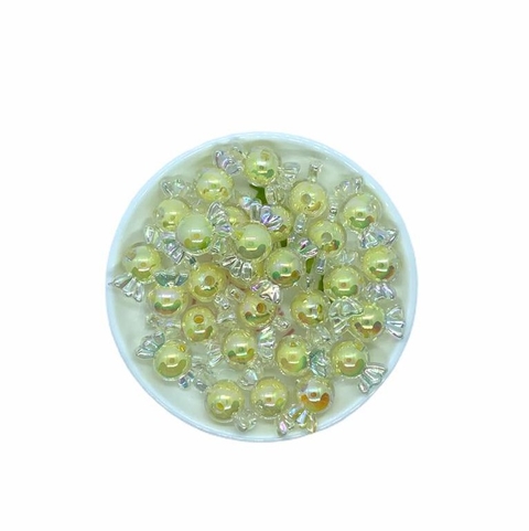 Miçanga Bala Translucida Amarela