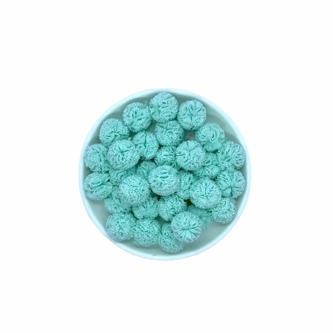 Pompom Malha Telinha Verde Bebê (1.5cm)