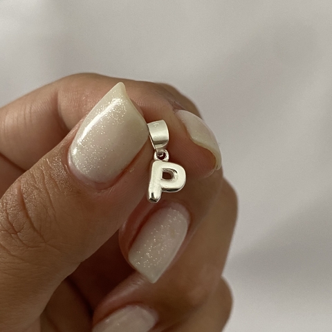 DIJE PLATA INICIAL LETRA "P" (cod 16993) - comprar online