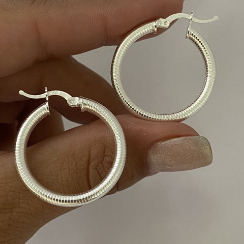 Argollas Plata 27mm Par LISA (cod 15279)