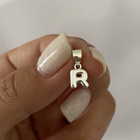 DIJE PLATA INICIAL LETRA "R" (cod 16986)