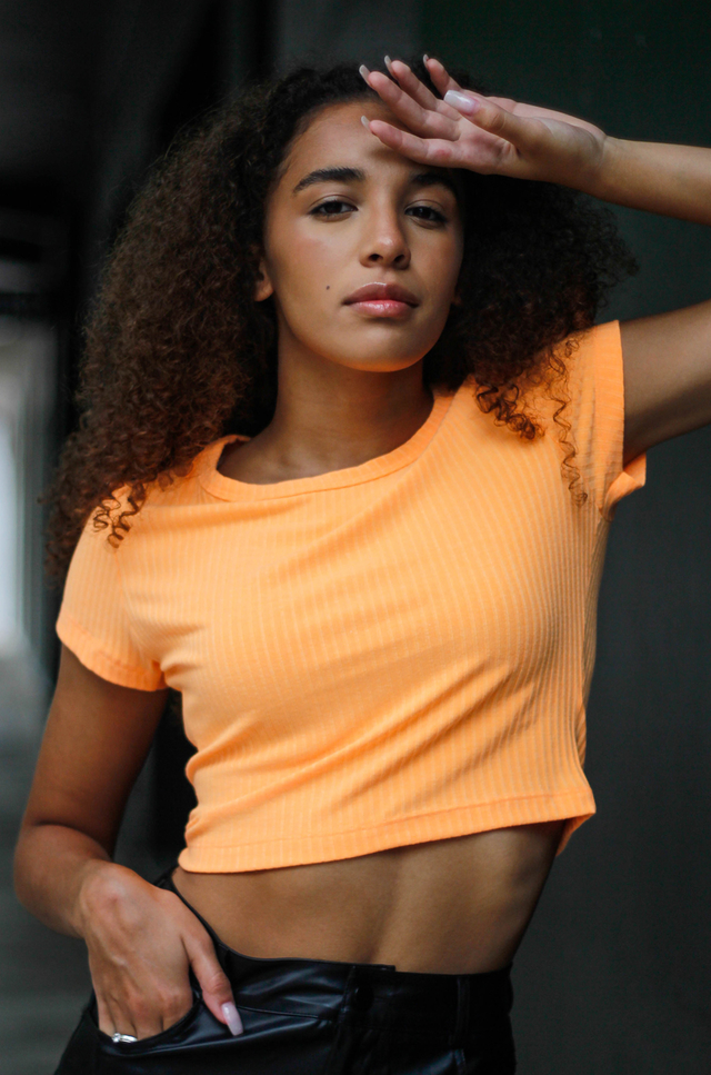 blusa cropped feminina laranja blusa cropped feminina laranja