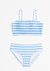 Bikini Abercrombie rayada celeste