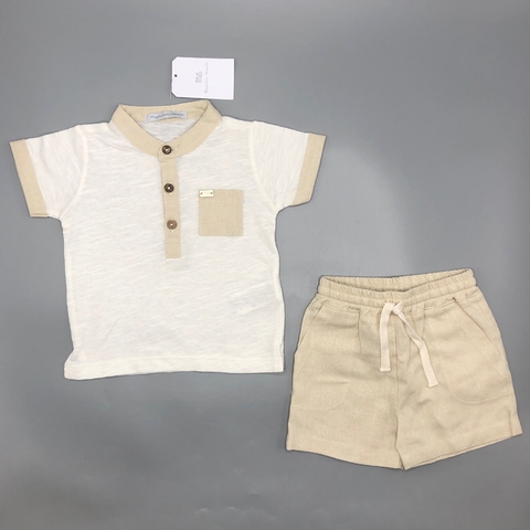 Conjunto Remera + Short Magdalena Esposito - Talle 3-6 meses