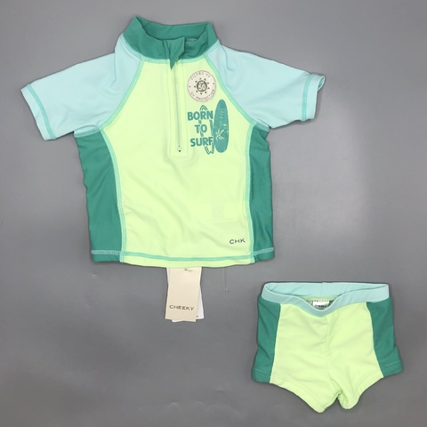 Traje de baño 2 piezas Cheeky FILTRO UV 50 - Talle 6-9 meses - SEGUNDA SELECCIÓN