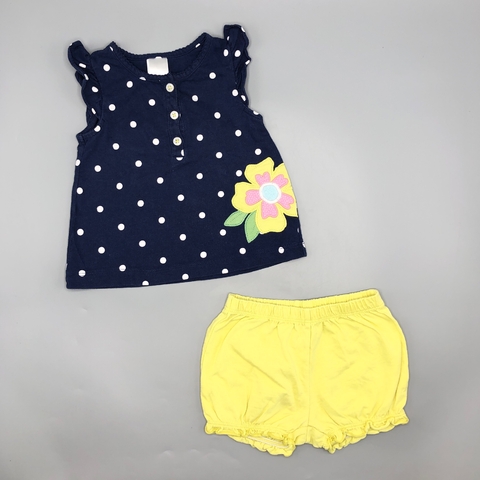Conjunto Remera + Short Carters - Talle 6-9 meses - SEGUNDA SELECCIÓN
