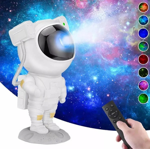 ASTRONAUTA PARADO PROYECTOR DE GALAXIA LED