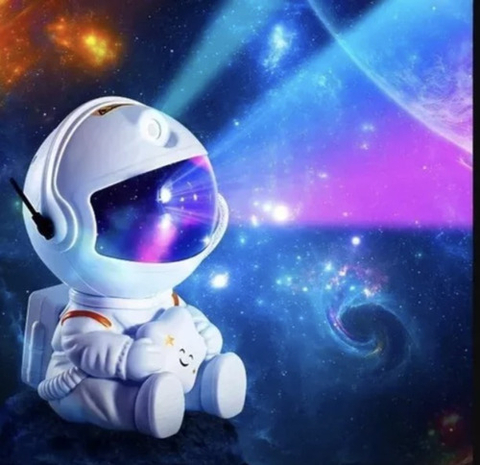 ASTRONAUTA SENTADO PROYECTOR DE GALAXIA LED