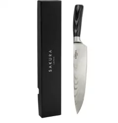 Cuchillo Sakura Chef Pro Stainless Black Ebano 33 cm en internet