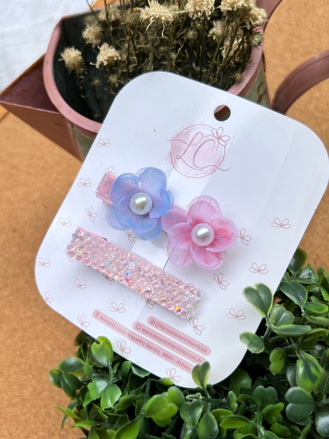 Clip Flor de Organza