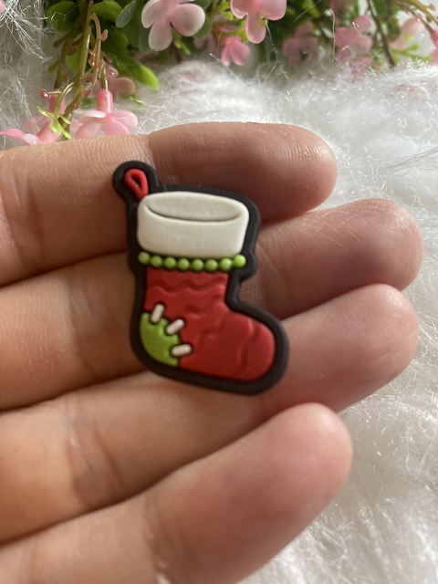 APLIQUE EMBORRACHADO MEIA DE NATAL (2 UNIDADES)