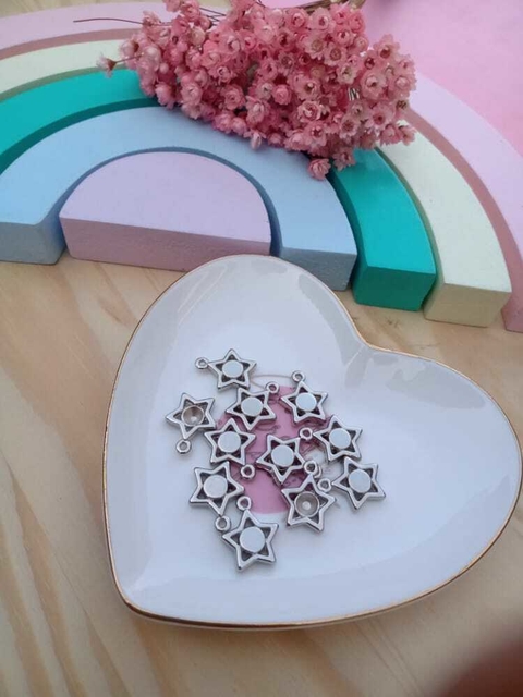 PINGENTE EM METAL ESTRELA 18 X 14 MM ( 10 UNIDADES)