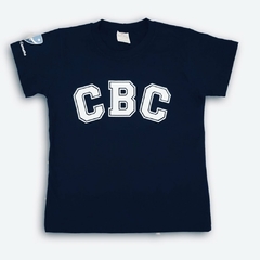 Camiseta manga curta em algodao marinho