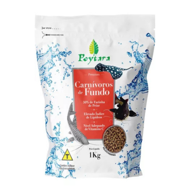 Ração Poytara Carnivoros de Fundo P 1Kg Ração Poytara Carnivoros de Fundo P 1Kg