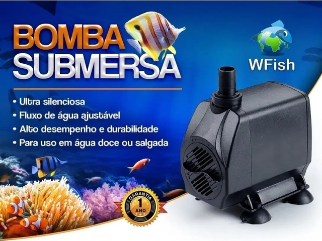 Bomba Submersa WF-4000 WFISH 4000L/H 127V Bomba Submersa WF-4000 WFISH 4000L/H 127V