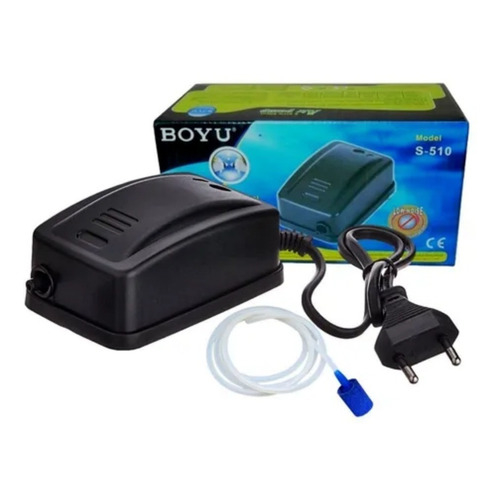 Compressor De Ar Boyu S-510 Oxigenador Para Aquários - Kit Completo Compressor De Ar Boyu S-510 Oxigenador Para Aquários - Kit Completo