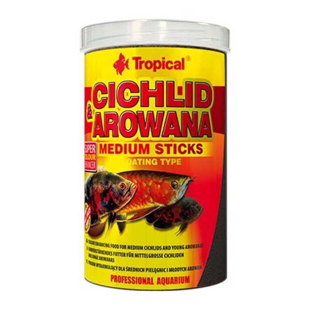 Ração Tropical Cichlid Arowana Medium Sticks 90grs Ração Tropical Cichlid Arowana Medium Sticks 90grs