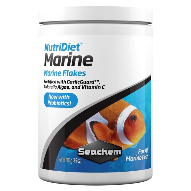 Ração Seachem Nutridiet Marine Flakes Probiotics 100g Ração Seachem Nutridiet Marine Flakes Probiotics 100g