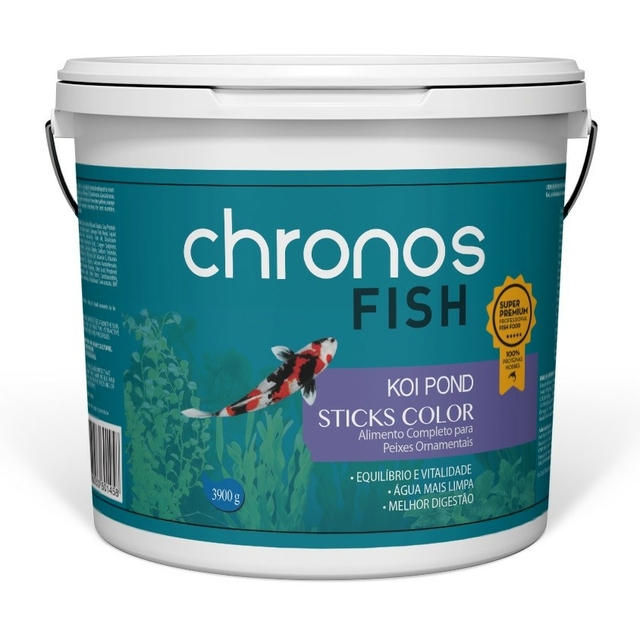 Ração Chronos Fish Koi Pond Stiks Color 3,900g Ração Chronos Fish Koi Pond Stiks Color 3,900g