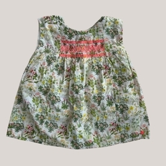 Vestido sin mangas "Flores verdes" Little Akiabara - 12M - comprar online