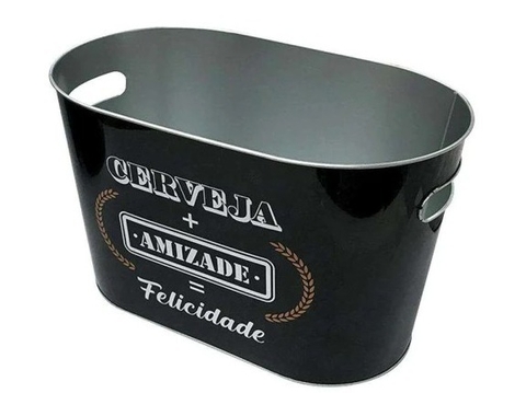Balde De Gelo 10 l Cerveja + Amizade = Felicidade