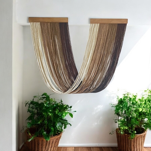 Painel Macramê Lines Duplo U Terroso - comprar online