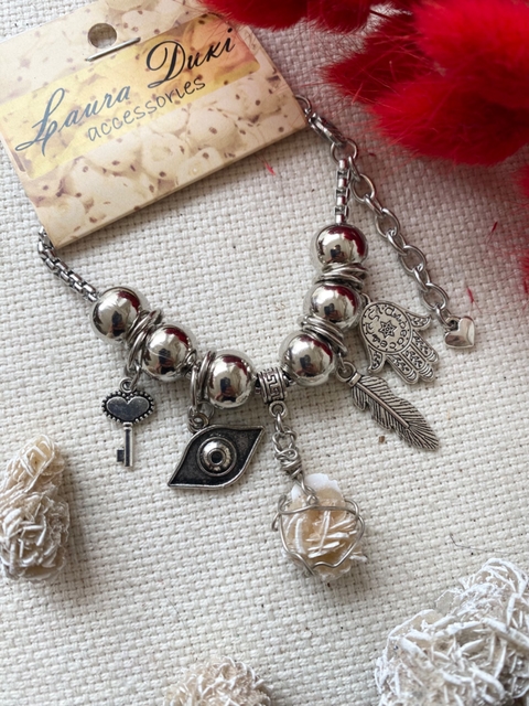 pulsera elevo mi vibracion rosa del desierto