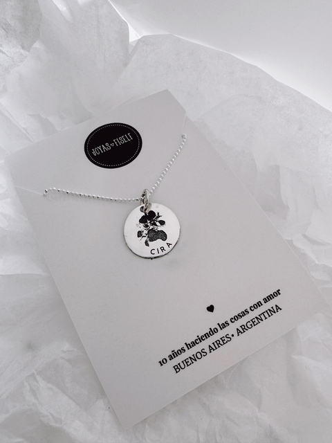 Cadena CHAPITA REDONDA PERSONALIZADA DIBUJO PL