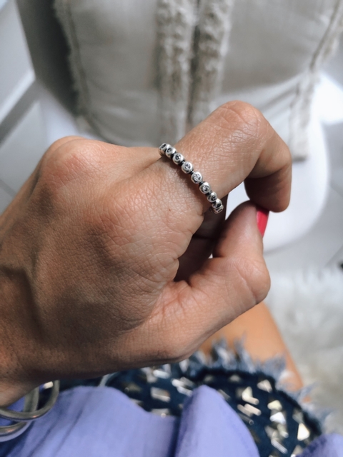 Anillo SIN FIN BOLITAS & CUBIC PL