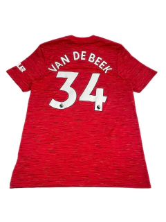 CAMISA MANCHESTER UNITED 2020/21 VAN DE BEEK ORIGINAL DA ÉPOCA - CAMISAS FAN CLUBE