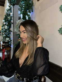 BODY LAURA TULE BRILHO - Moderna Bonita