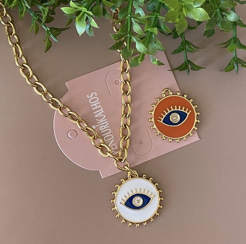 Cl 0266-1: Colar corrente com talismã.