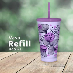 Vaso eco con sorbete refill 500 - comprar online